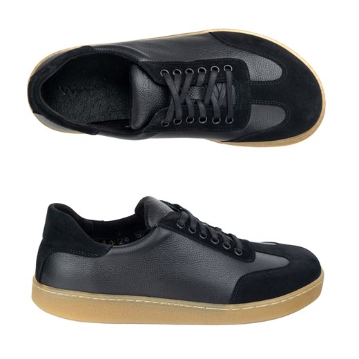 Buty męskie barefoot minimalistyczne skórzane 0248W czarne ze sklepu butyolivier w kategorii Półbuty męskie - zdjęcie 184259500