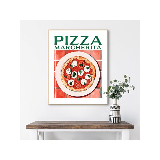 Orangewallz Druk artystyczny &quot;Pizza Margherita&quot; w ramce ze sklepu Limango Polska w kategorii Obrazy - zdjęcie 184259734