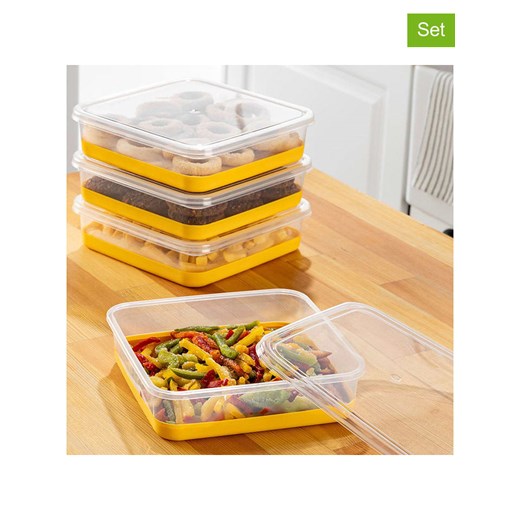 Violeta Home Organizery (4 szt.)  w kolorze żółtym do lodówki - 22 x 5,5 x 22 cm ze sklepu Limango Polska w kategorii Akcesoria i przechowywanie - zdjęcie 184259922