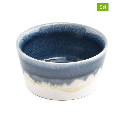 Salt and Pepper Miski (4 szt.) &quot;Flow&quot; w kolorze granatowo-białym - wys. 5 x Ø 10 cm ze sklepu Limango Polska w kategorii Miski - zdjęcie 184260112