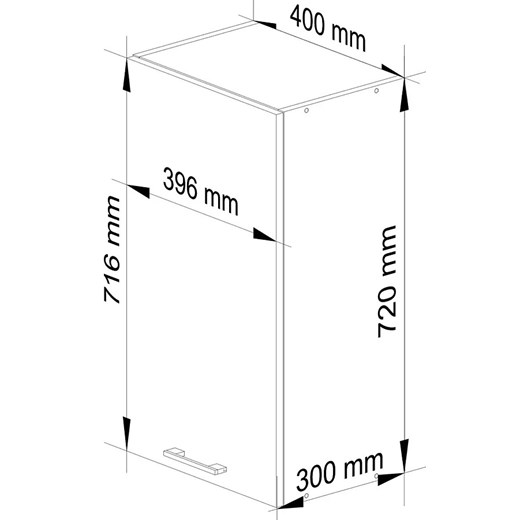 Biała minimalistyczna górna szafka kuchenna 40 cm M3-D03 Elior One Size Edinos.pl