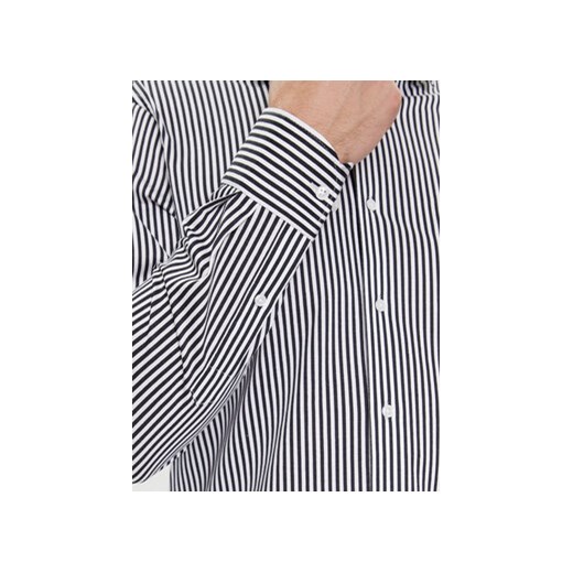 Tommy Hilfiger Koszula Cl Knitted Stripe Sf Shirt MW0MW34229 Granatowy Slim Fit Tommy Hilfiger 40 MODIVO