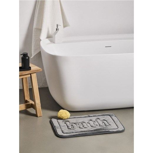 Sinsay - Dywanik łazienkowy z napisem Bath - szary Sinsay One Size Sinsay
