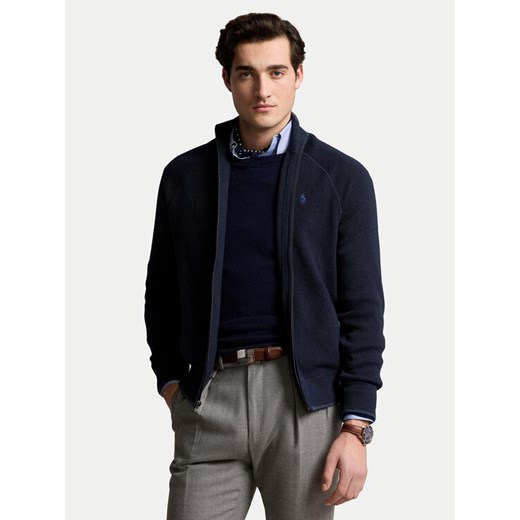 Polo Ralph Lauren Kardigan 710941093001 Granatowy Regular Fit ze sklepu MODIVO w kategorii Swetry męskie - zdjęcie 184261623
