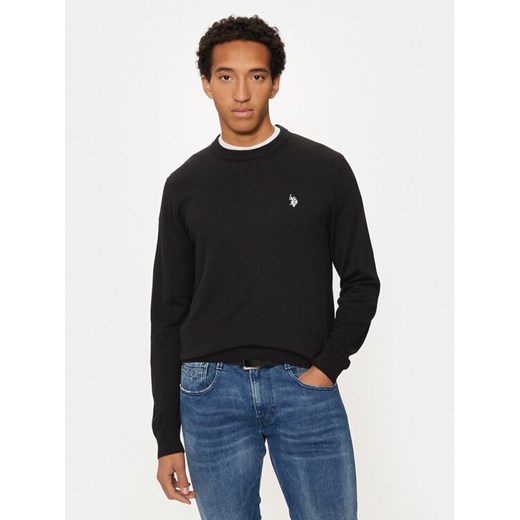 U.S. Polo Assn. Sweter MUP2961 Czarny Regular Fit ze sklepu MODIVO w kategorii Swetry męskie - zdjęcie 184261624