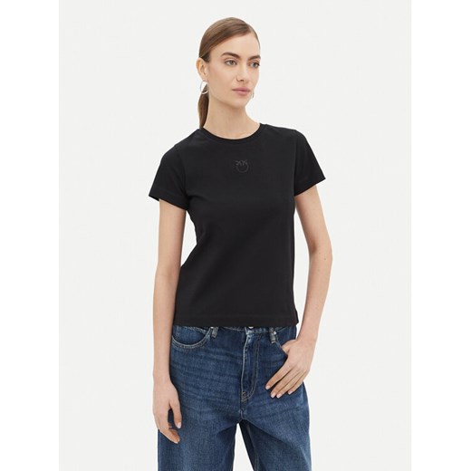 PINKO T-Shirt Bussolotto 100355 Czarny Regular Fit ze sklepu MODIVO w kategorii Bluzki damskie - zdjęcie 184261642