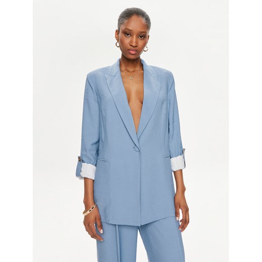TWINSET Marynarka 241TF2040 Niebieski Regular Fit ze sklepu MODIVO w kategorii Marynarki damskie - zdjęcie 184261643