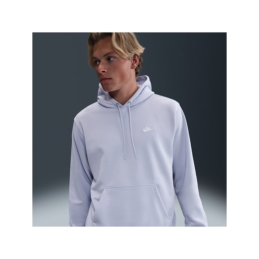 Męska bluza z kapturem z dzianiny dresowej Nike Club - Szary ze sklepu Nike poland w kategorii Bluzy męskie - zdjęcie 184264193