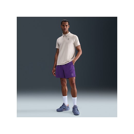 Męskie spodenki do tenisa 15 cm Dri-FIT NikeCourt Advantage - Fiolet ze sklepu Nike poland w kategorii Spodenki męskie - zdjęcie 184264444