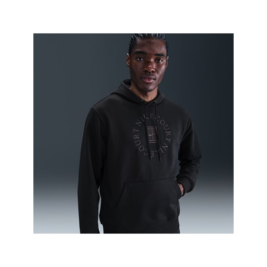 Męska bluza z kapturem do tenisa z dzianiny dresowej Dri-FIT NikeCourt Heritage - Czerń ze sklepu Nike poland w kategorii Bluzy męskie - zdjęcie 184264471