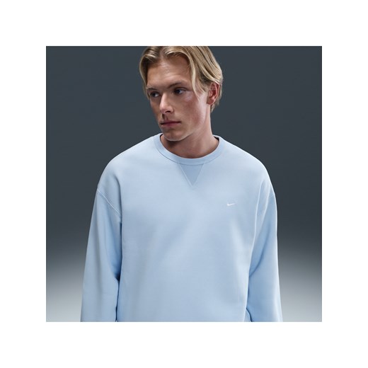 Męska bluza z dzianiny Nike Solo Swoosh - Niebieski ze sklepu Nike poland w kategorii Bluzy męskie - zdjęcie 184264633