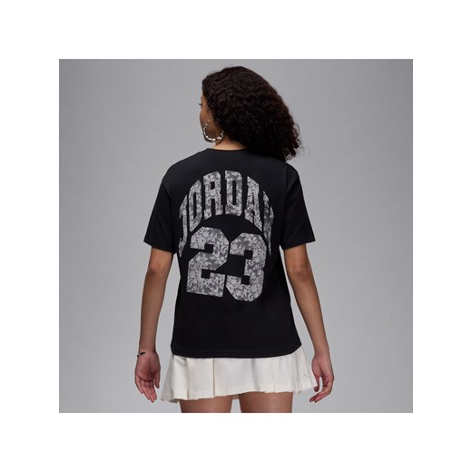 Damski T-shirt z nadrukiem Jordan Brooklyn - Czerń ze sklepu Nike poland w kategorii Bluzki damskie - zdjęcie 184264660