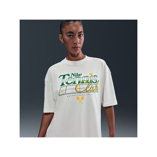 Damski T-shirt oversize z grafiką - Biel ze sklepu Nike poland w kategorii Bluzki damskie - zdjęcie 184264932