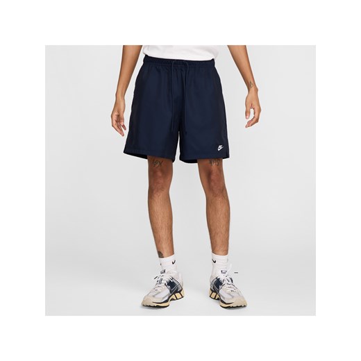 Męskie swobodne spodenki z tkaniny Nike Club - Niebieski ze sklepu Nike poland w kategorii Spodenki męskie - zdjęcie 184264980