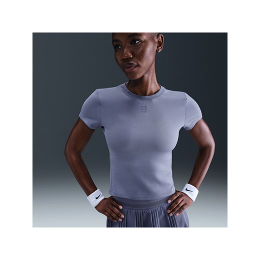 Damska koszulka z krótkim rękawem do tenisa Dri-FIT NikeCourt Advantage - Niebieski ze sklepu Nike poland w kategorii Bluzki damskie - zdjęcie 184265024