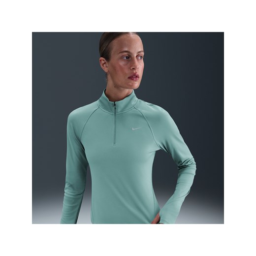 Damska koszulka do biegania z zamkiem 1/4 Dri-FIT Nike Tempo - Zieleń ze sklepu Nike poland w kategorii Bluzki damskie - zdjęcie 184265060