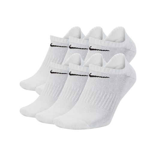 Skarpety treningowe no-show Nike Everyday Cushioned (6 par) - Biel ze sklepu Nike poland w kategorii Skarpetki damskie - zdjęcie 184265142
