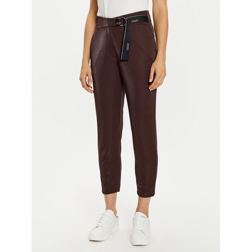 Liu Jo Sport Spodnie materiałowe TF4260 J4751 Brązowy Regular Fit ze sklepu MODIVO w kategorii Spodnie damskie - zdjęcie 184268051
