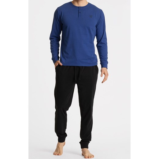 Bawełniana piżama męska NMP-360/02, Kolor granatowy, Rozmiar 2XL, ATLANTIC 2XL Intymna