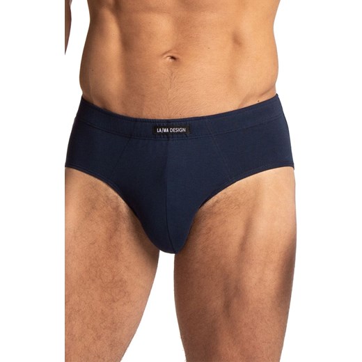 3-pack bawełniane slipy męskie plus size M-1071CL, Kolor granatowo-czarny, Rozmiar 3XL, LAMA ze sklepu Intymna w kategorii Majtki męskie - zdjęcie 184268961