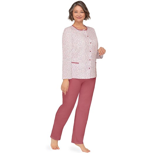 Bawełniana piżama damska rozpinana Kasia 267 23, Kolor bordowy-wzór, Rozmiar M, MARTEL ze sklepu Intymna w kategorii Piżamy damskie - zdjęcie 184268981