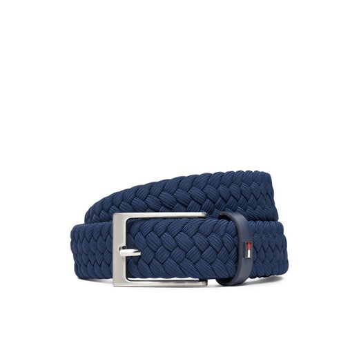 Pasek Męski Tommy Hilfiger Layton Elastic AM0AM13570 Niebieski ze sklepu eobuwie.pl w kategorii Paski męskie - zdjęcie 184269151
