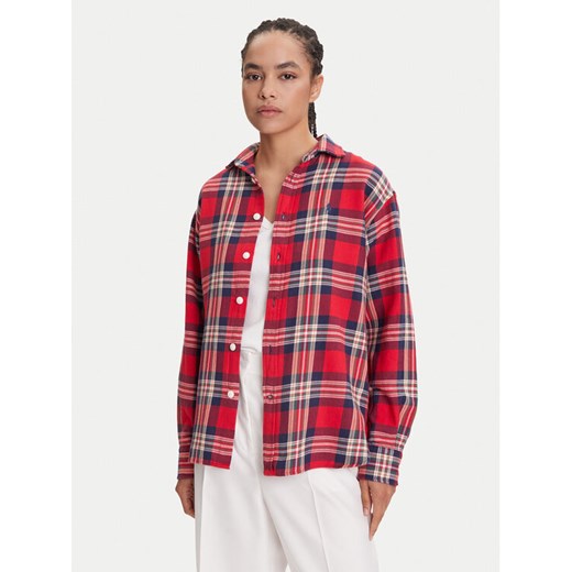 Polo Ralph Lauren Koszula 211A95156004 Czerwony Relaxed Fit ze sklepu MODIVO w kategorii Koszule damskie - zdjęcie 184269373