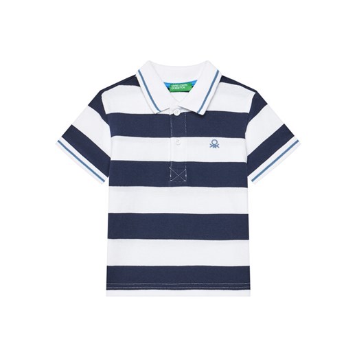 United Colors Of Benetton Polo 39QAG300V Granatowy Regular Fit ze sklepu MODIVO w kategorii T-shirty chłopięce - zdjęcie 184269400
