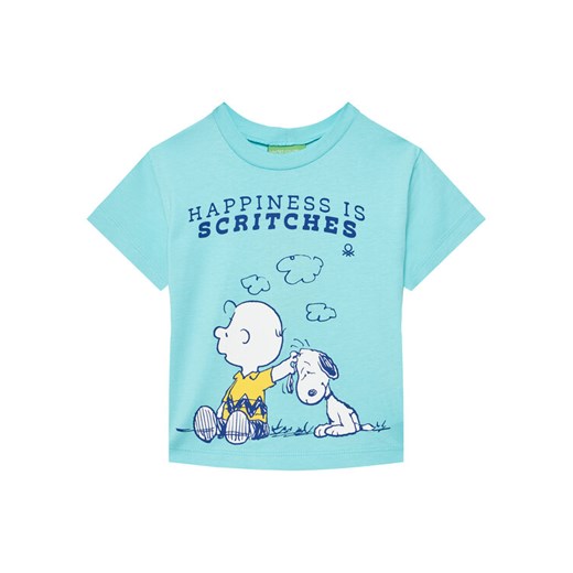 United Colors Of Benetton T-Shirt 3X1SG10IB Niebieski Regular Fit ze sklepu MODIVO w kategorii T-shirty chłopięce - zdjęcie 184269403