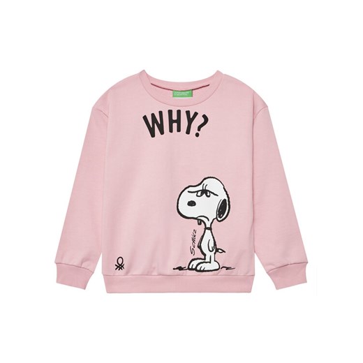 United Colors Of Benetton Bluza 3UNIC10NF Różowy Relaxed Fit ze sklepu MODIVO w kategorii Bluzy dziewczęce - zdjęcie 184269460