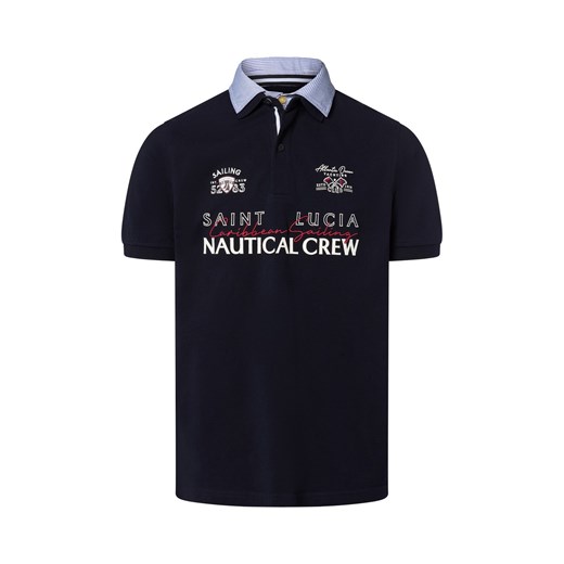Andrew James Męska koszulka polo Mężczyźni Bawełna granatowy nadruk ze sklepu vangraaf w kategorii T-shirty męskie - zdjęcie 184269860