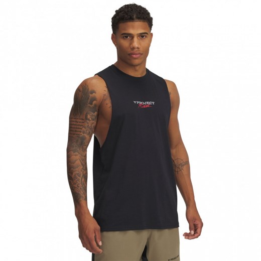 Męski top treningowy Under Armour Project Rock Tank - czarny ze sklepu Sportstylestory.com w kategorii T-shirty męskie - zdjęcie 184270822