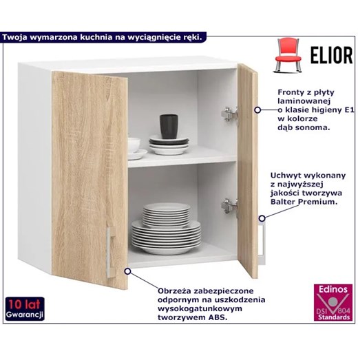 Górna szafka wisząca do kuchni dąb sonoma 60 cm Z2-K79 Elior One Size Edinos.pl