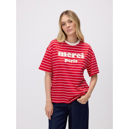 Reserved - T-shirt oversize w paski - wielobarwny ze sklepu Reserved w kategorii Bluzki damskie - zdjęcie 184272653
