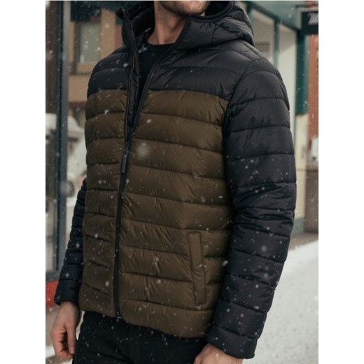 Sinsay - Kurtka puffer z kapturem - zielony ze sklepu Sinsay w kategorii Kurtki męskie - zdjęcie 184276650