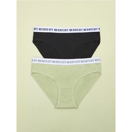 Sinsay - Majtki 2 pack - zielony ze sklepu Sinsay w kategorii Majtki damskie - zdjęcie 184276830