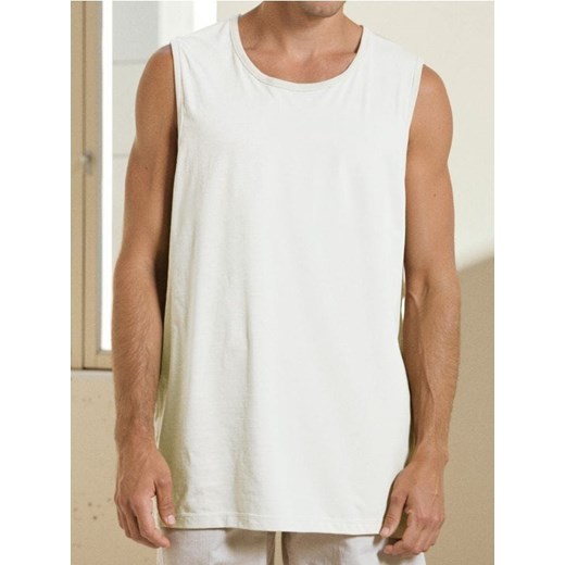 Sinsay - Koszulka bez rękawów - biały ze sklepu Sinsay w kategorii T-shirty męskie - zdjęcie 184277130