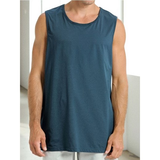 Sinsay - Koszulka bez rękawów - niebieski ze sklepu Sinsay w kategorii T-shirty męskie - zdjęcie 184277131