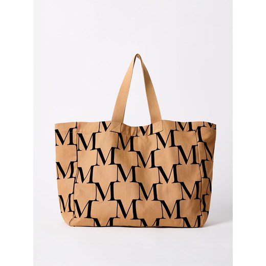 Mohito - Płócienna torba w monogram - beżowy ze sklepu Mohito w kategorii Torby Shopper bag - zdjęcie 184277892