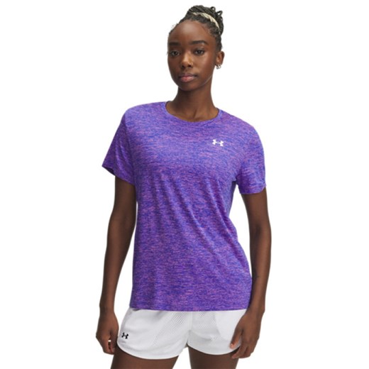 Damska koszulka treningowa Under Armour Tech SSC- Twist - fioletowa Under Armour S promocyjna cena Sportstylestory.com