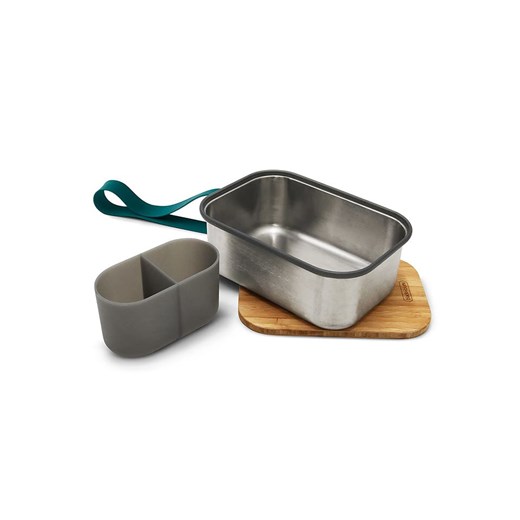 Black+Blum Śniadaniówka w kolorze srebrno-jasnobrązowo-turkusowym - 19 x 8 x 13 onesize wyprzedaż Limango Polska