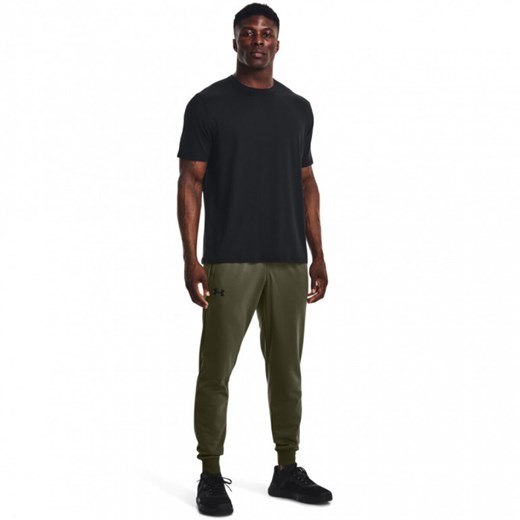 Męskie spodnie treningowe UNDER ARMOUR UA Armour Fleece Joggers - oliwkowe/khaki ze sklepu Sportstylestory.com w kategorii Spodnie męskie - zdjęcie 184280022