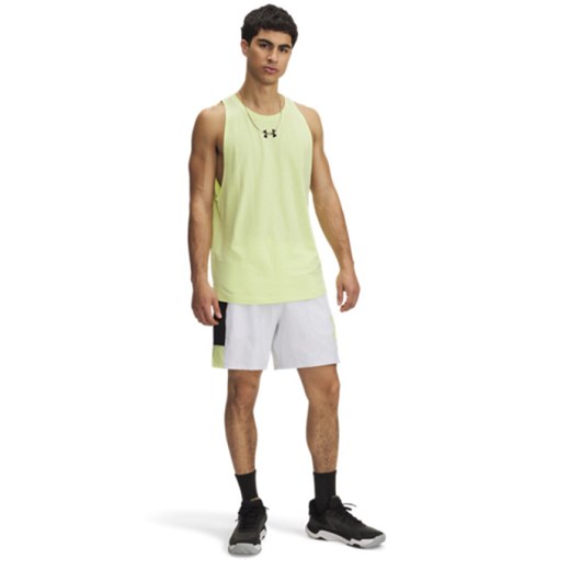 Męskie spodenki do koszykówki Under Armour UA Zone 7\" Woven Short - białe ze sklepu Sportstylestory.com w kategorii Spodenki męskie - zdjęcie 184280201