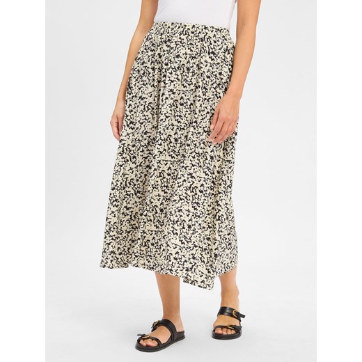Msch Copenhagen Damska spódnica midi - MSCHJusia Kobiety wiskoza piaskowy wzorzysty ze sklepu vangraaf w kategorii Spódnice - zdjęcie 184280800