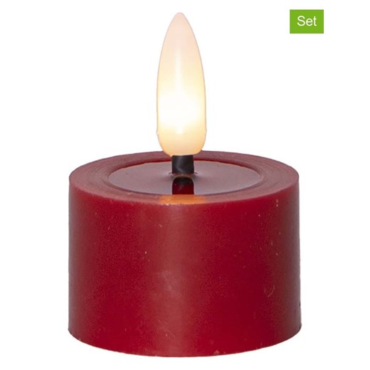 STAR Trading Świece LED (2 szt.) w kolorze czerwonym - wys. 4 x Ø 5 cm ze sklepu Limango Polska w kategorii Świece i dyfuzory - zdjęcie 184280992