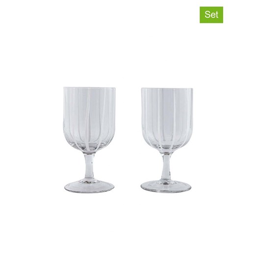 OYOY living design Kieliszki (2 szt.) &quot;Mizu&quot; w kolorze białym do wina - 350 ml ze sklepu Limango Polska w kategorii Kieliszki - zdjęcie 184281024
