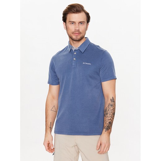 Columbia Polo Nelson Point 1772721 Niebieski Regular Fit ze sklepu MODIVO w kategorii T-shirty męskie - zdjęcie 184282554