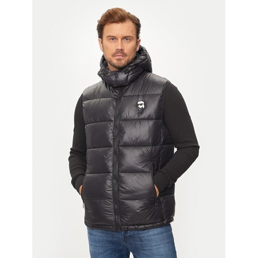 KARL LAGERFELD Bezrękawnik 505023 544590 Czarny Slim Fit ze sklepu MODIVO w kategorii Kamizelki męskie - zdjęcie 184282564