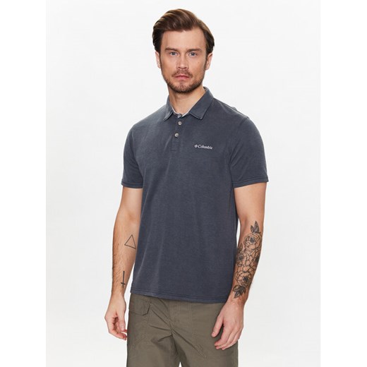 Columbia Polo Nelson Point 1772721 Szary Regular Fit ze sklepu MODIVO w kategorii T-shirty męskie - zdjęcie 184282654