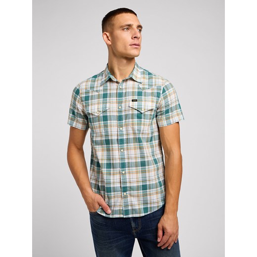 LEE MĘSKA KOSZULA LEE SS WESTERN SHIRT EVERGREEN 112349937 ze sklepu YouNeedit.pl w kategorii Koszule męskie - zdjęcie 184283483